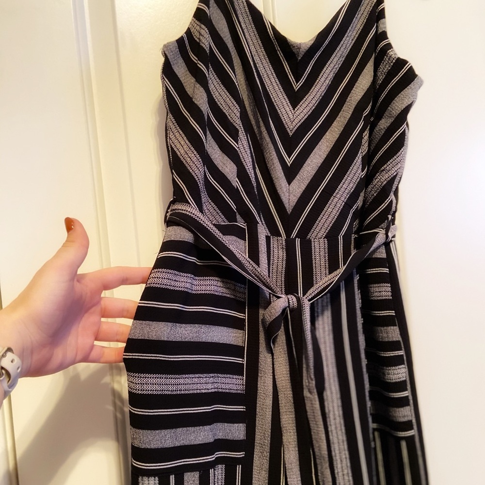 Striped Flowy Jumpsuit w/ Pockets